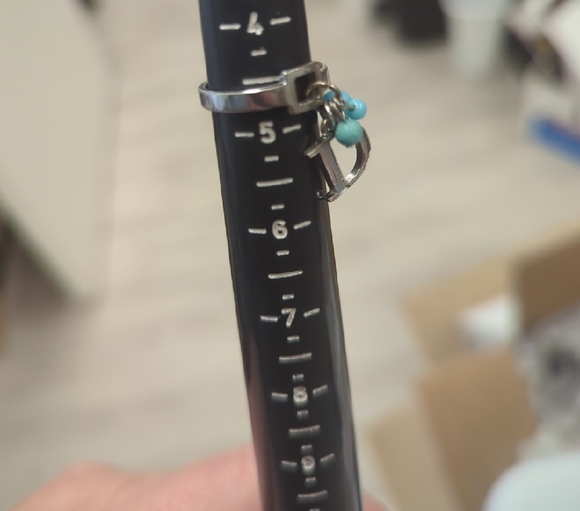 Silver and Turquoise Charm Ring - Picture 4 of 4